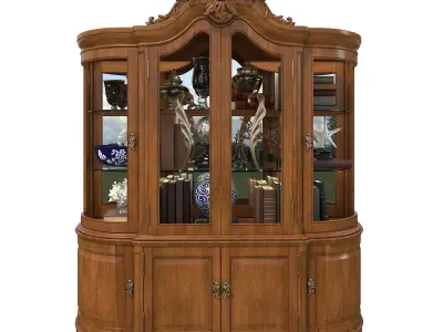 Classic Display Cabinet and Decoration 3 3D model