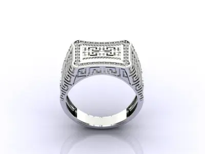 Print Ready STL 3DM  Gents Rings Diamond Men Ring  3D print model