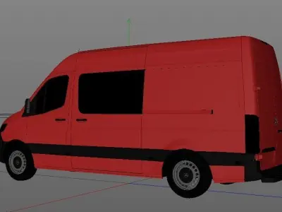 Van mercedes benz sprinter 3D model