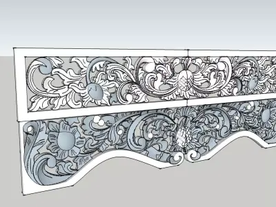 wood carved 2 Free 3D model