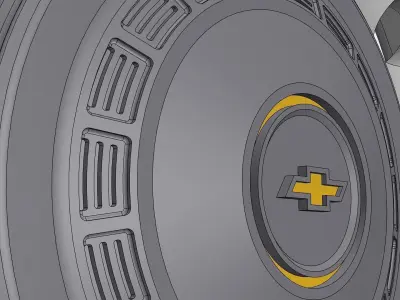 Alcoa Wheels with Chevy Caps Reversable Dually Wheels 3D print model