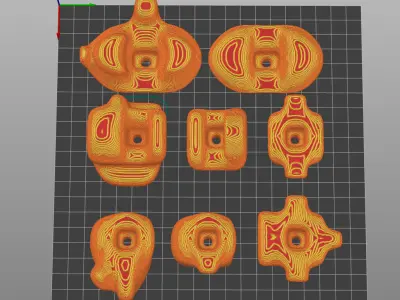 Wall climbing pieces 3D print model