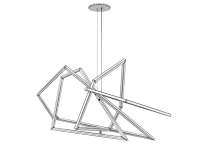 His two geometric shapes hanging from ceiling 3D model