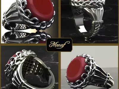 Mens ring STL 3D print model