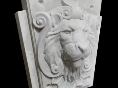 Lion head wall decor 3D print model