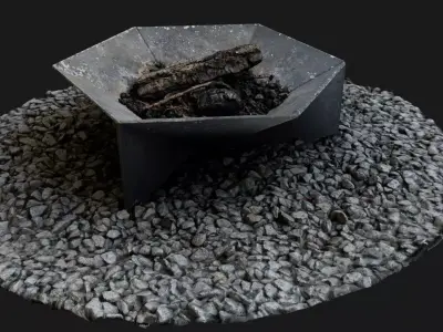 Outside fireplace  3D model