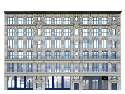 Building facade 285 West Broadway NY 3D model