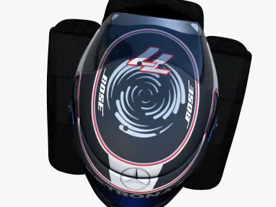 Bottas helmet 2017 Low-poly 3D model