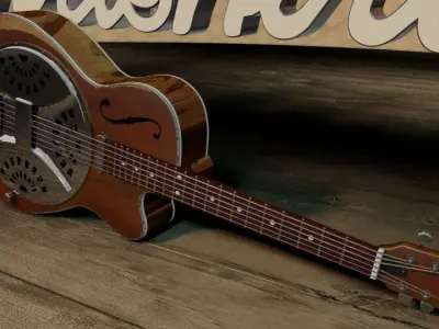 Washburn R15RCE Resonator Guitar 3D model