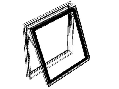 Casement Window- Top Hung 3D model