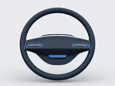 Luxury car steering wheel concept design 3D model