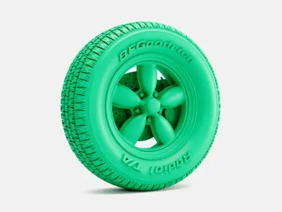 15x6 15x7 15x8 15x10 Daisy Wheels BFGoodrich Radial TA Tires 3D print model