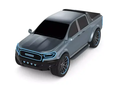 Pickup Car 3D model 2
