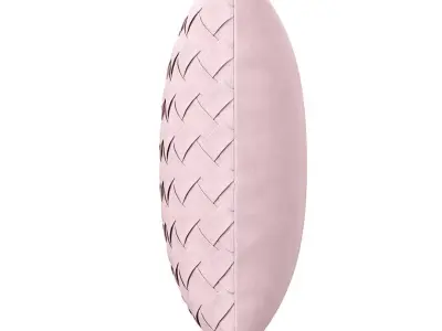 Faux Suede Cushion Lattice Weave Pink Tithonia 3D model