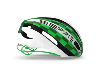 Green Bicycle Helmet 3D model