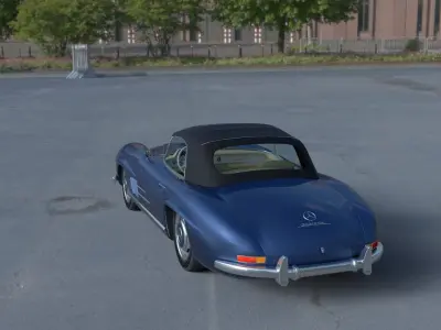 Mercedes 300SL Roadster Top HDRI 3D model