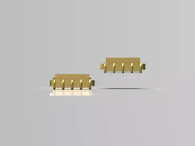 Multi-strand Gold Box Clasp Model gl0015 3D print model