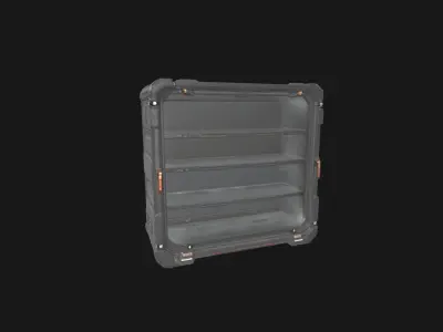 Quantum Flux Storage Array Morphogenic Cabinet Low-poly 3D model