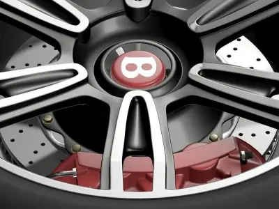 Bentley Continental GT wheel 2 3D model