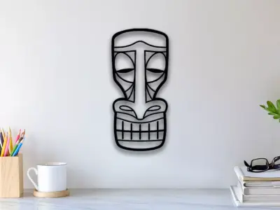 Abstract Mask Wall Art 3D print model