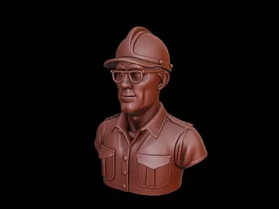 Engineer Bust 3D print model