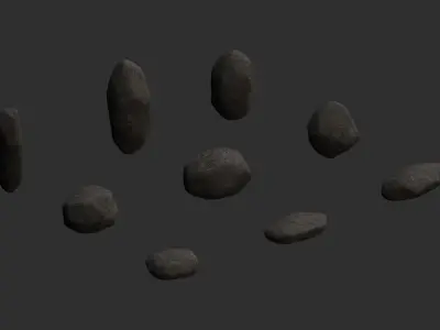 Assorted Boulders - Base Free low-poly 3D model