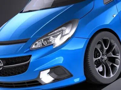 Opel Corsa OPC 2017 VRAY 3D model