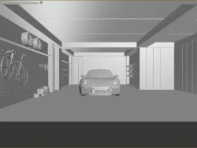 indoor parking area 3D model