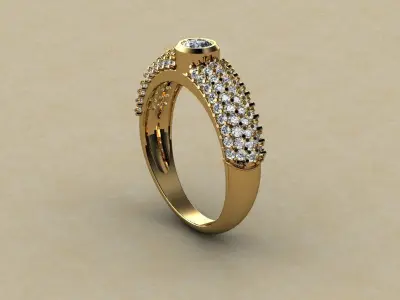 Diamond ring Fancy and Styles Free 3D model