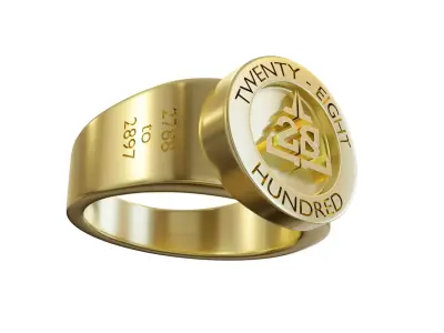 Ring - 28 Hundred Ring - Multiple Sizes 3D print model