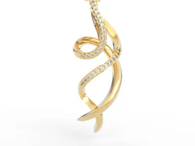 Abstract Diamond Pendant 3D print model