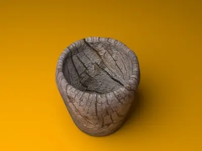 Wooden Cup 3D model