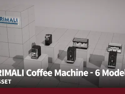 CARIMALI Coffee Machine - 6 Models Low-poly 3D model