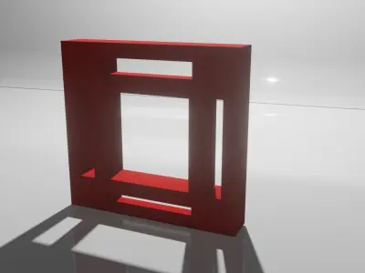 Brick Square Jaali Square 3D model