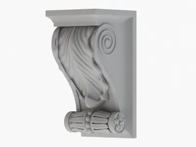 Scroll Corbel 10  3D model