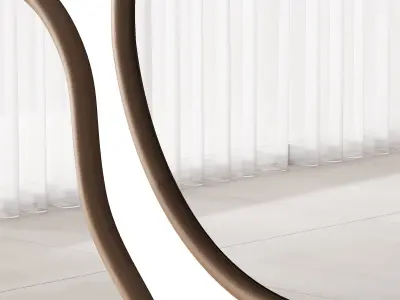 344 sculptural organic Dim Mindi wood Mirrors by tikamoon 3D model