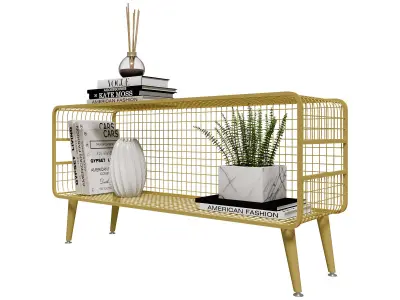  Homary Modern Mesh Standing Etagere Bookshelf  3D model