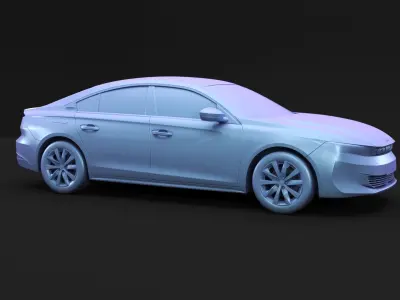French luxury sedan 3D model