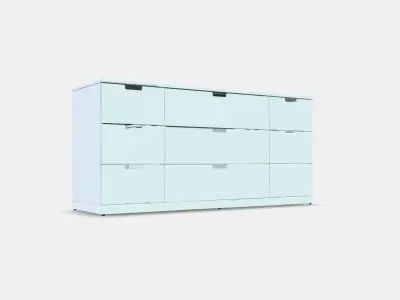 NORDLI Chest of 9 drawers Low-poly 3D model