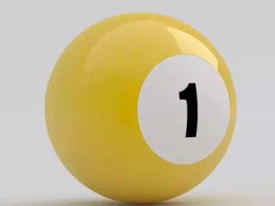 Pool Snooker Ball 1 3D model