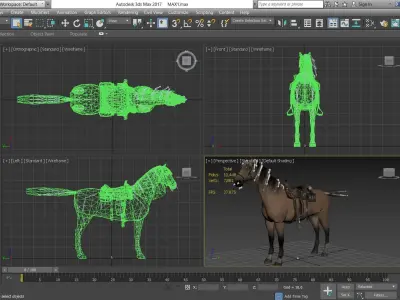 Horse - D9-D10 3D model