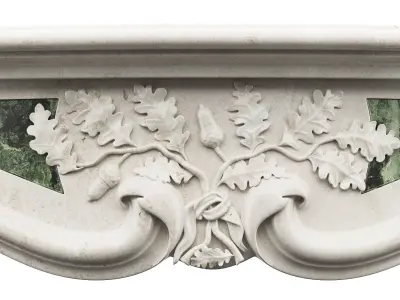 fireplace rare marble Rococo 3D model