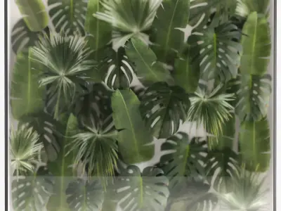 Vertical Garden In A Phyto Box Of Plant Leaves 3D model