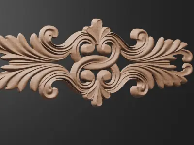 Flower decor for wood carving 3D print model order