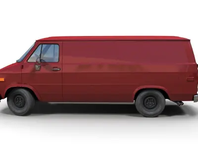 Comercial Van Low-poly 3D model