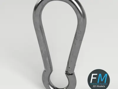 Carabiner cable clip 3D model