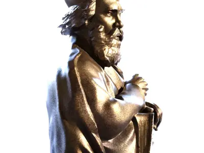 Khayyam Bust set 770 Low-poly 3D model