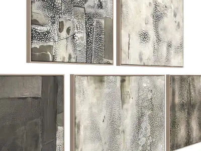 Abstract Painting Frame Set 01 3D model