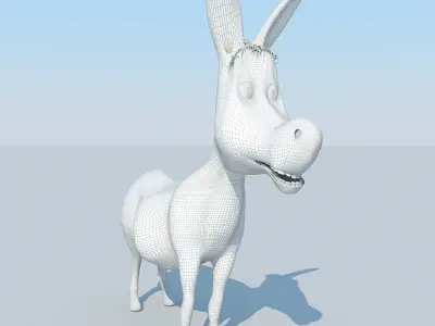 Donkey Cartoon MAX 2011 3D model