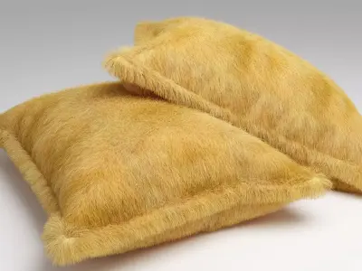 Fluffy Pillows for bedroom  living room decor  and car cushion  3D model